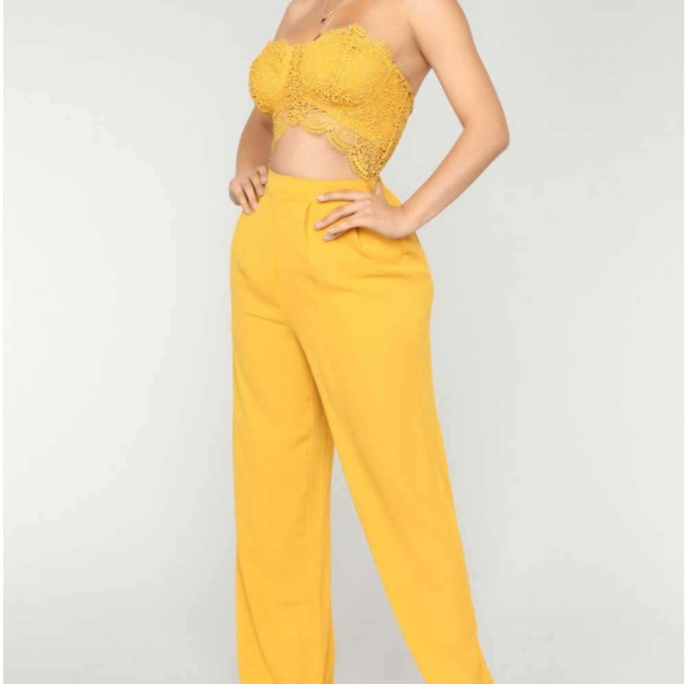 Fashion nova love quote lace jumpsuit